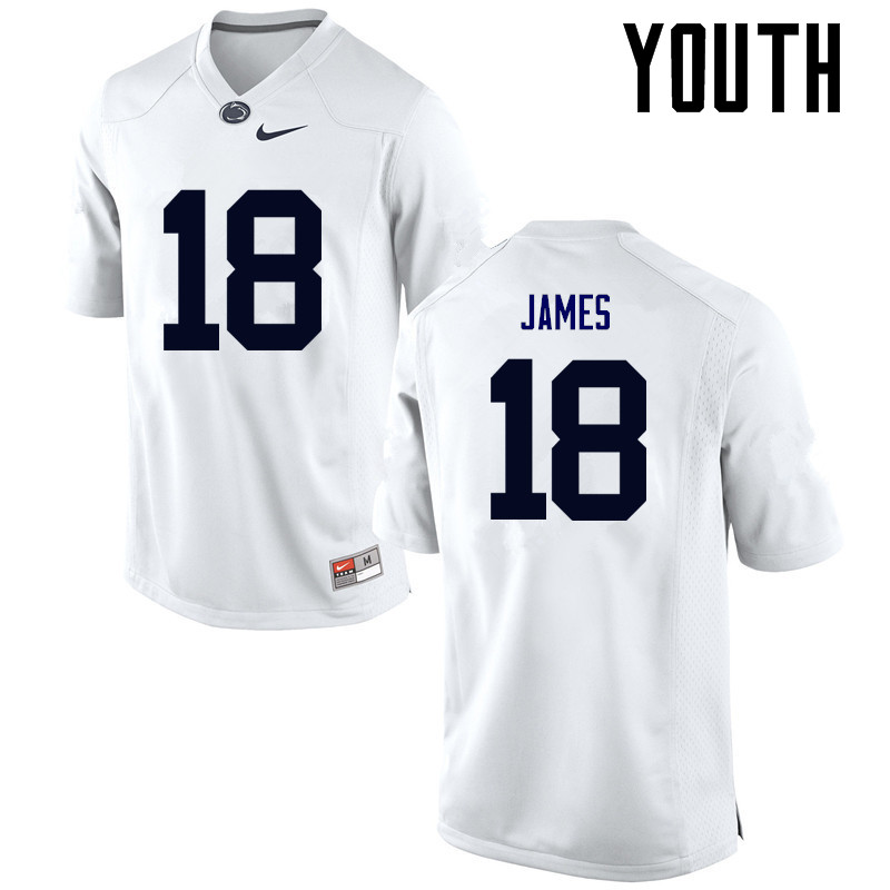 NCAA Nike Youth Penn State Nittany Lions Jesse James #18 College Football Authentic White Stitched Jersey PDS6698IY